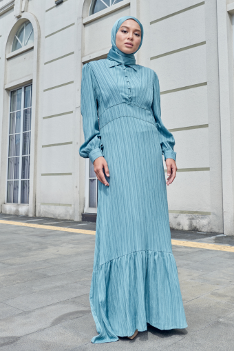 Lydia Dress in Dusty Teal