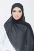 Riffle Embroidery Shawl - Black