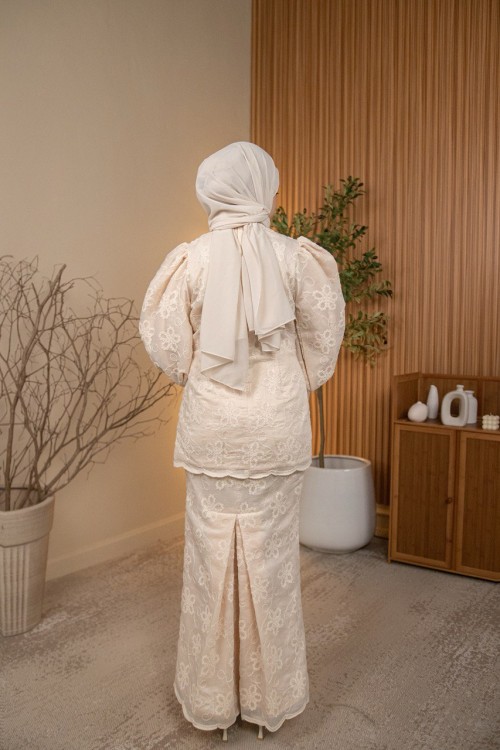 Keisha Mini Kurung in Nude