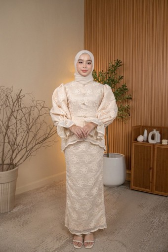 Keisha Mini Kurung in Nude