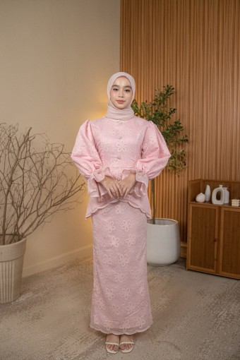 Keisha Mini Kurung in Dusty Pink