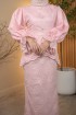 Keisha Mini Kurung in Dusty Pink