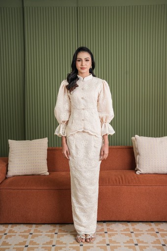 Keisha Mini Kurung in Nude