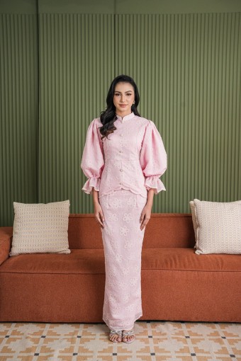 Keisha Mini Kurung in Dusty Pink