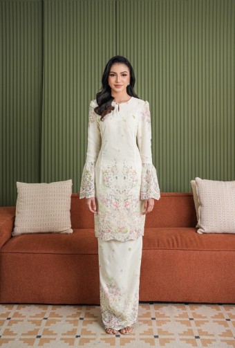 Lucia kurung in Light Yellow