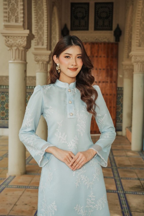 Melissa Kurung in Baby Blue