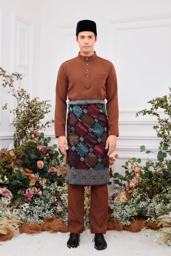 Aiden Baju Melayu in Brown