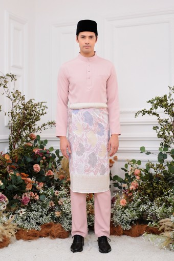 Aiden Baju Melayu in Dusty Pink