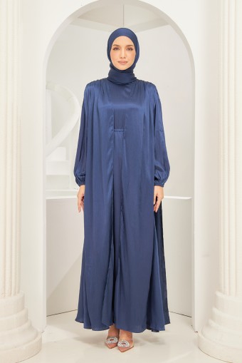 Ophelia Abaya Dress in Navy Blue