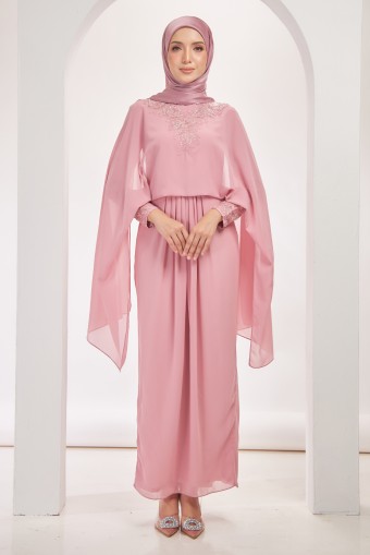 Careena Dress in Dusty Pink