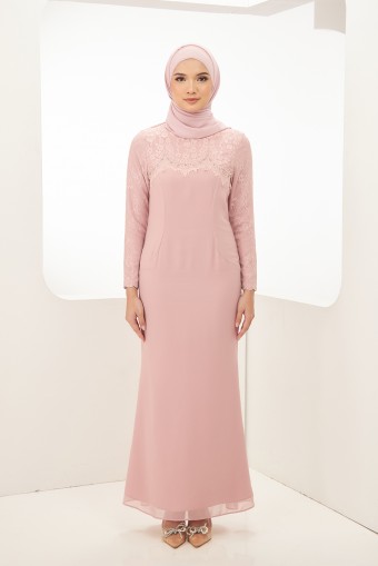 Beatrice Dress in Dusty Pink