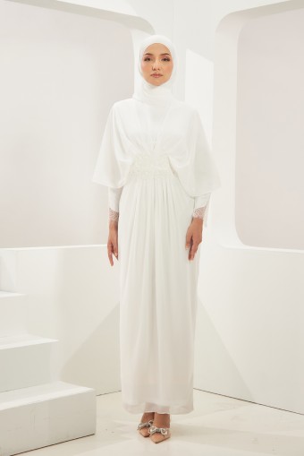 Hrida Abaya Dress in Off White