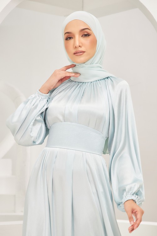 Vasia Abaya Dress in Icy Blue