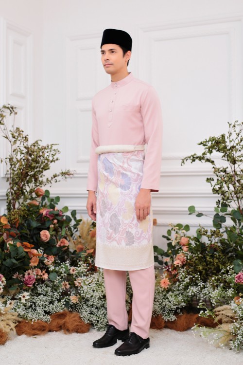 Aiden Baju Melayu in Dusty Pink