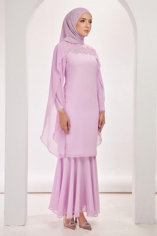 Aviana Kurung in Pink Lavender