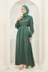 Iliana Abaya Dress in Emerald Green