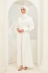 Iliana Abaya Dress in Off White