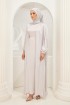 Ophelia Abaya Dress in Pearl Gray
