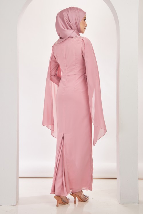 Careena Dress in Dusty Pink