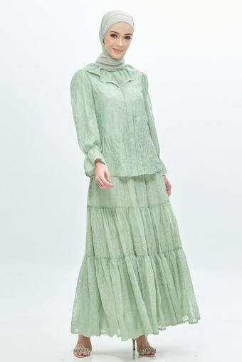 Audrey Dress in Matcha Green