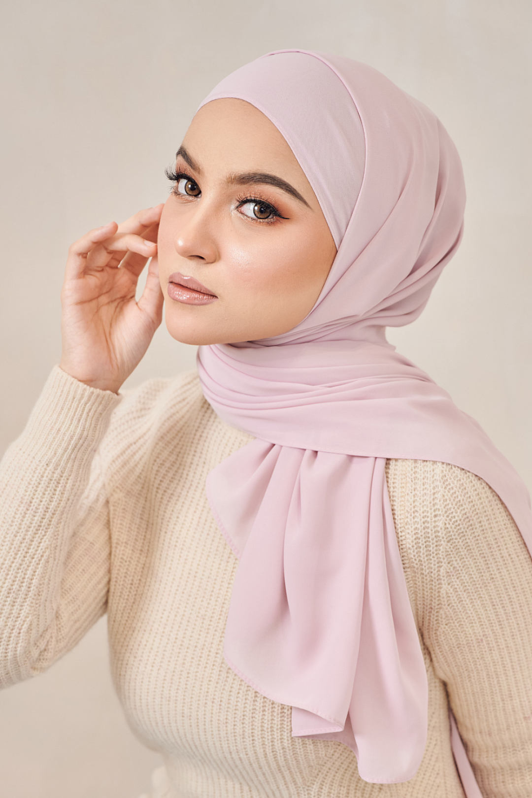 Fluff Chiffon Shawl - Dusty Pink
