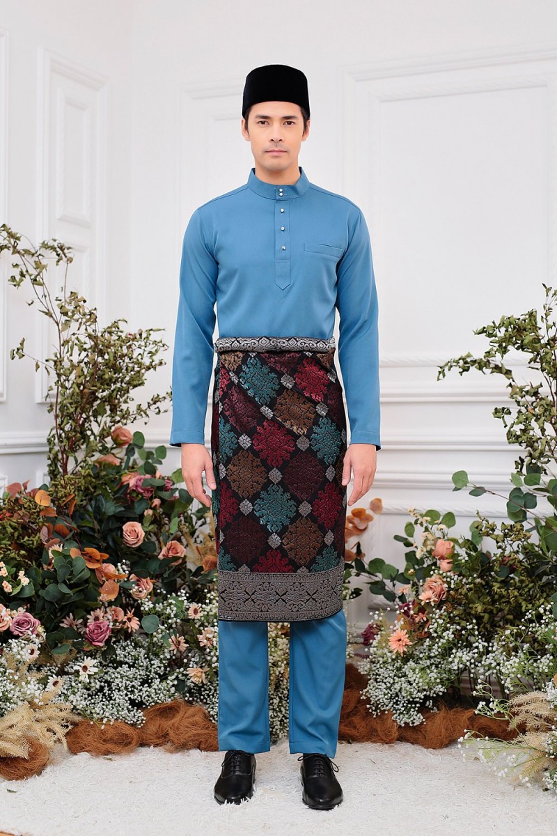 Aiden Baju Melayu in Teal Blue