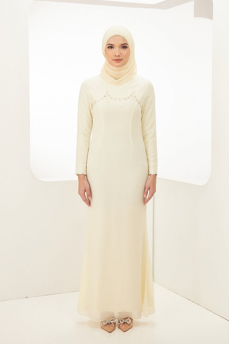 Beatrice Dress in Light Yellow