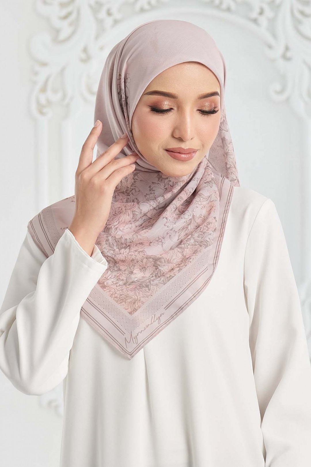 Aster Printed Square - Nude