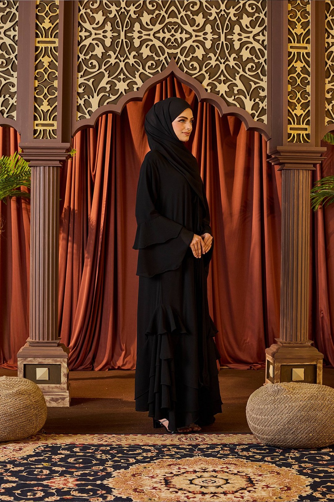 Sofeeya Abaya Cardigan in Black