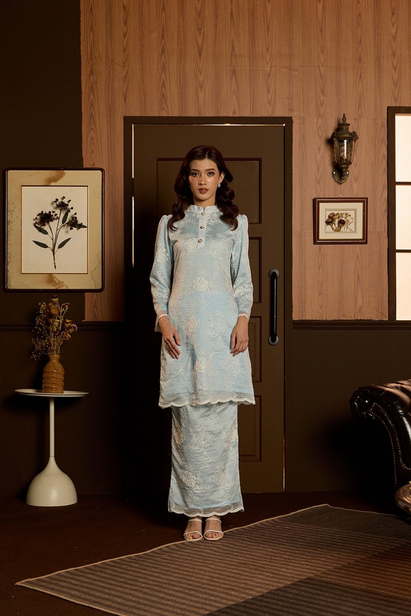 Nadeera Kurung in Baby Blue