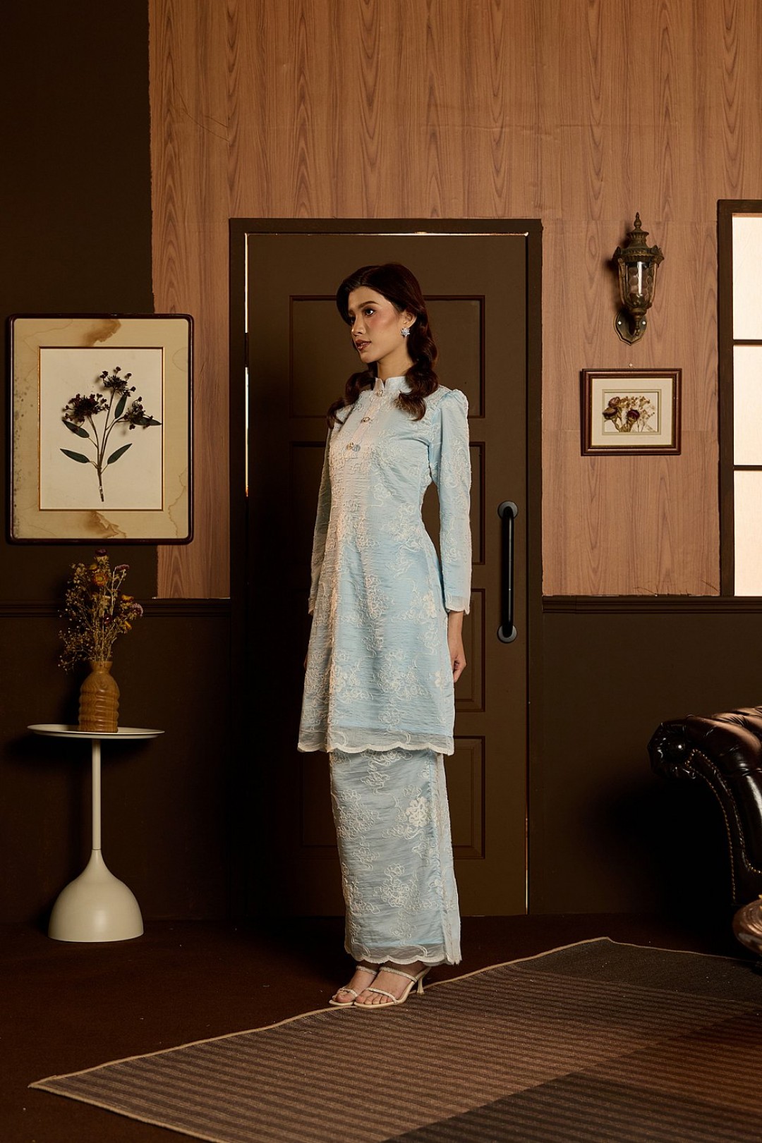 Nadeera Kurung in Baby Blue
