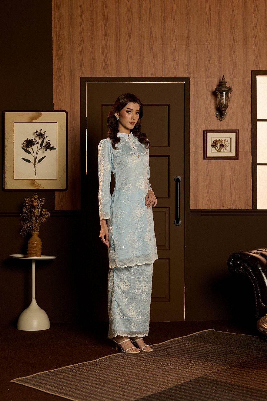 Nadeera Kurung in Baby Blue