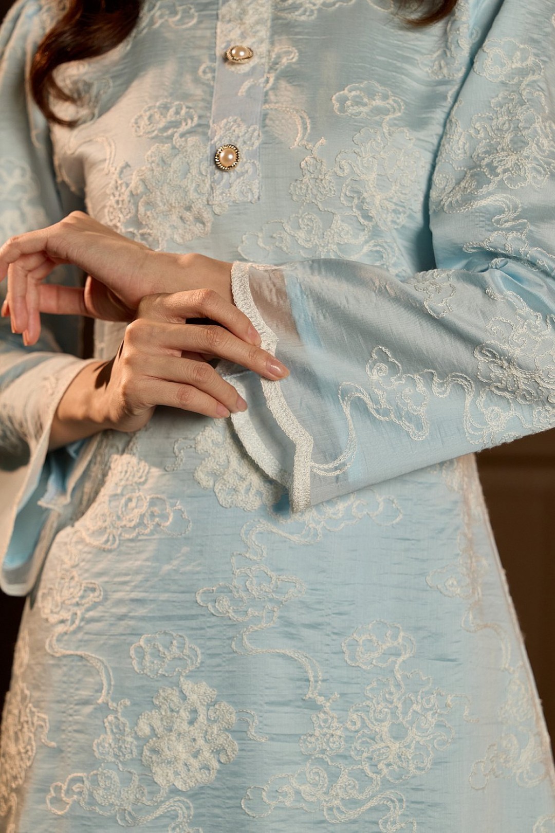Nadeera Kurung in Baby Blue