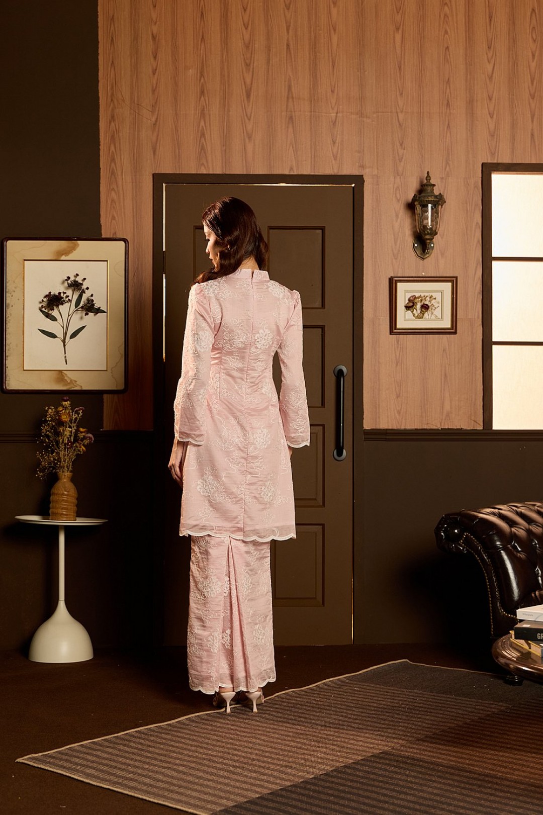 Nadeera Kurung in Soft Pink