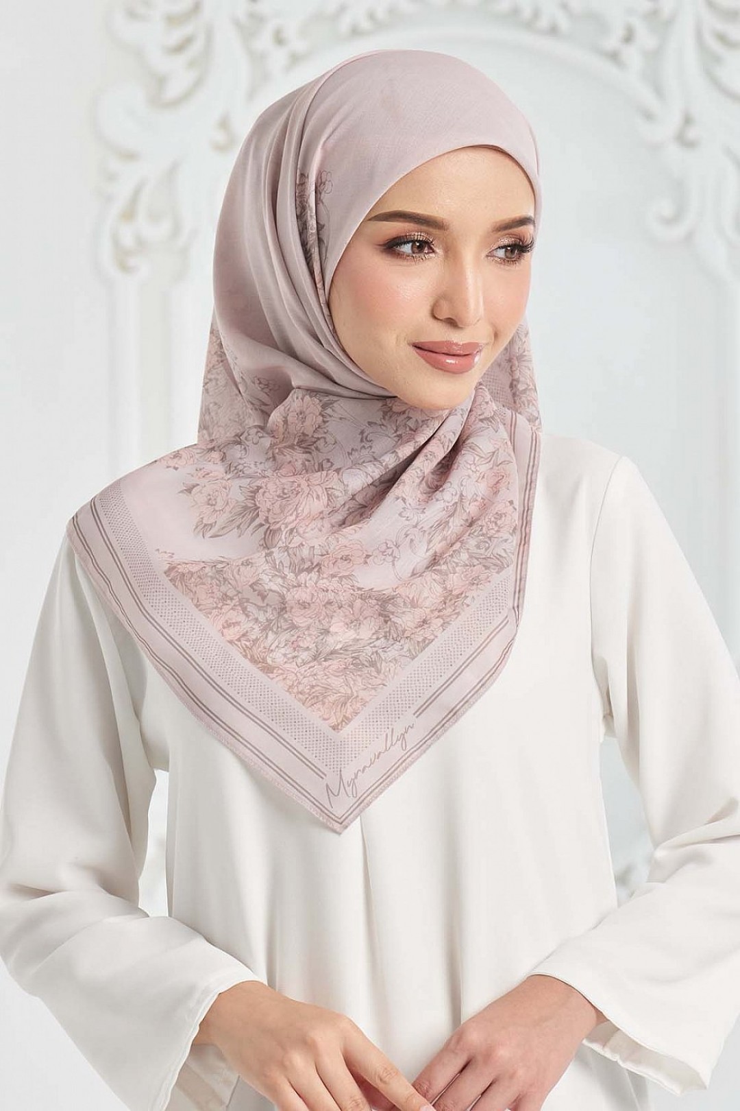 Aster Printed Square - Nude
