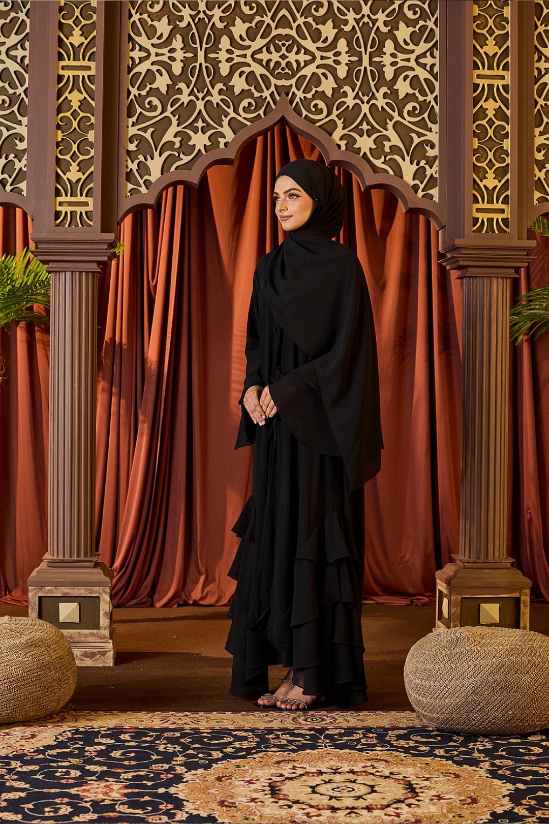 Sofeeya Abaya Cardigan in Black