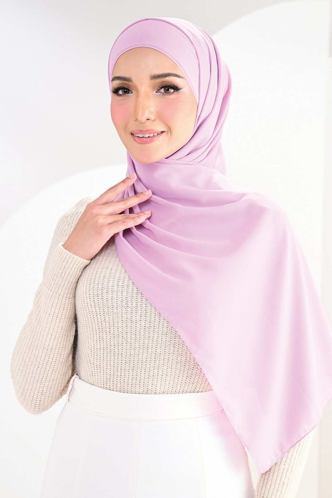 Fluff Chiffon Shawl - Dusty Lilac
