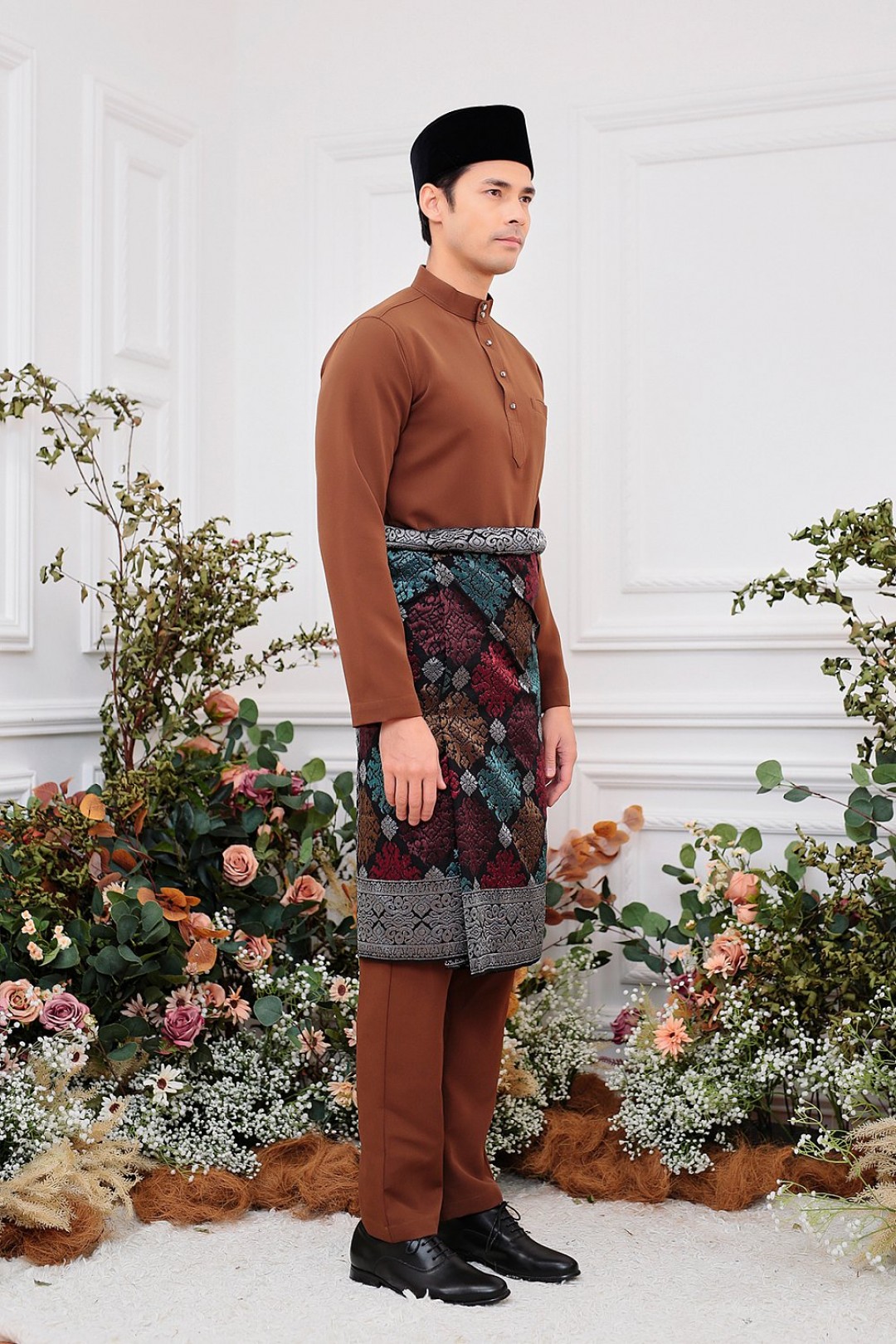 Aiden Baju Melayu in Brown