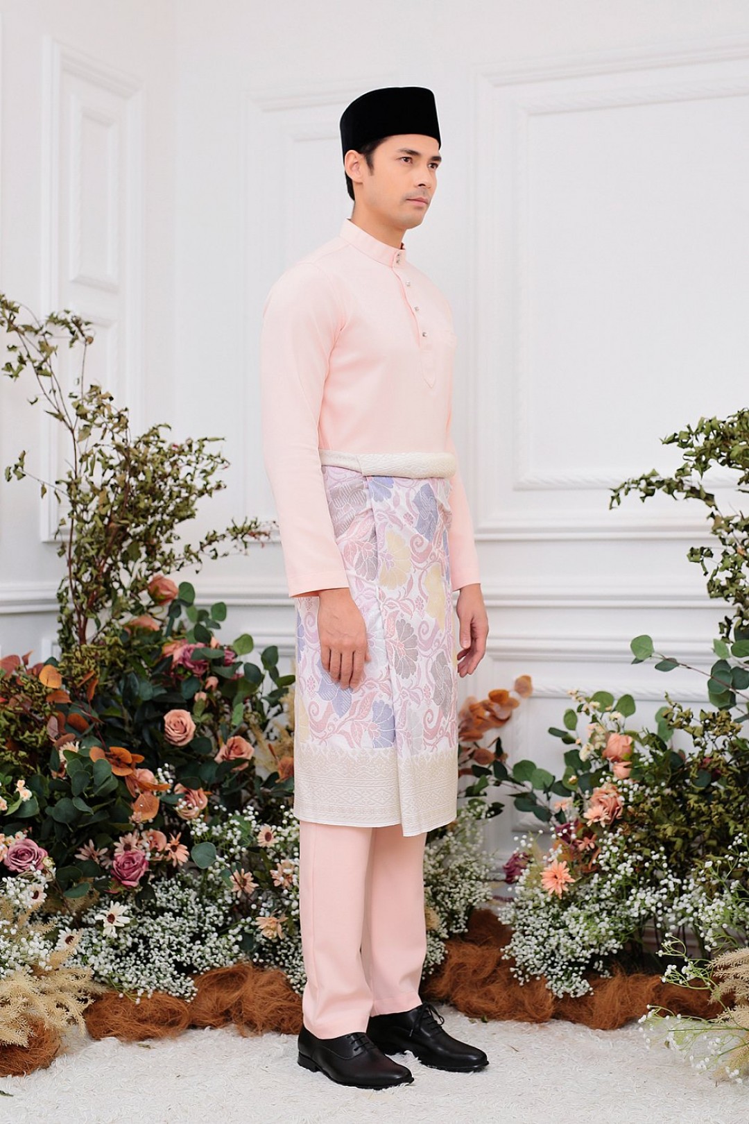 Aiden Baju Melayu in Peach