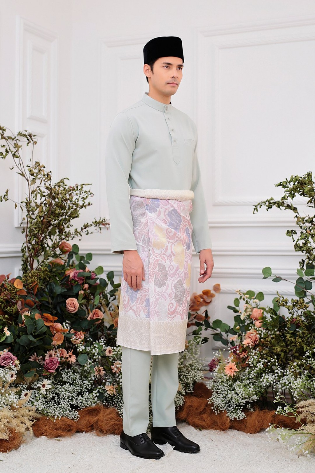 Aiden Baju Melayu in Sage Green