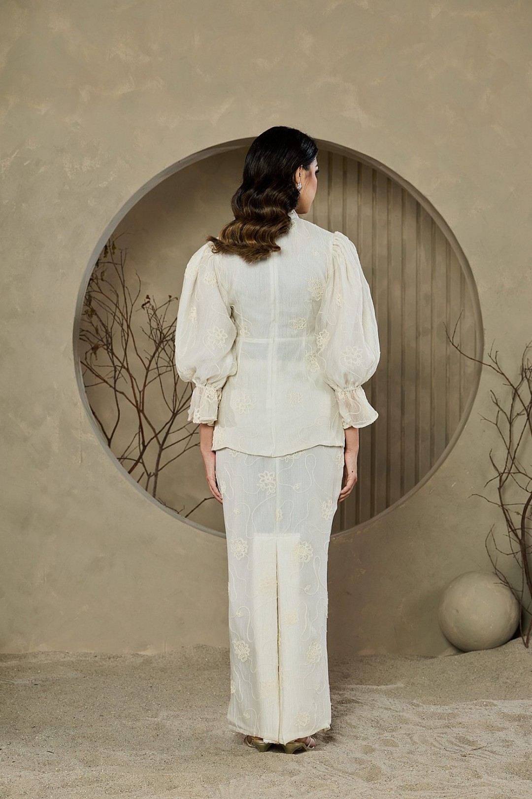 Lilia Mini Kurung in Cream