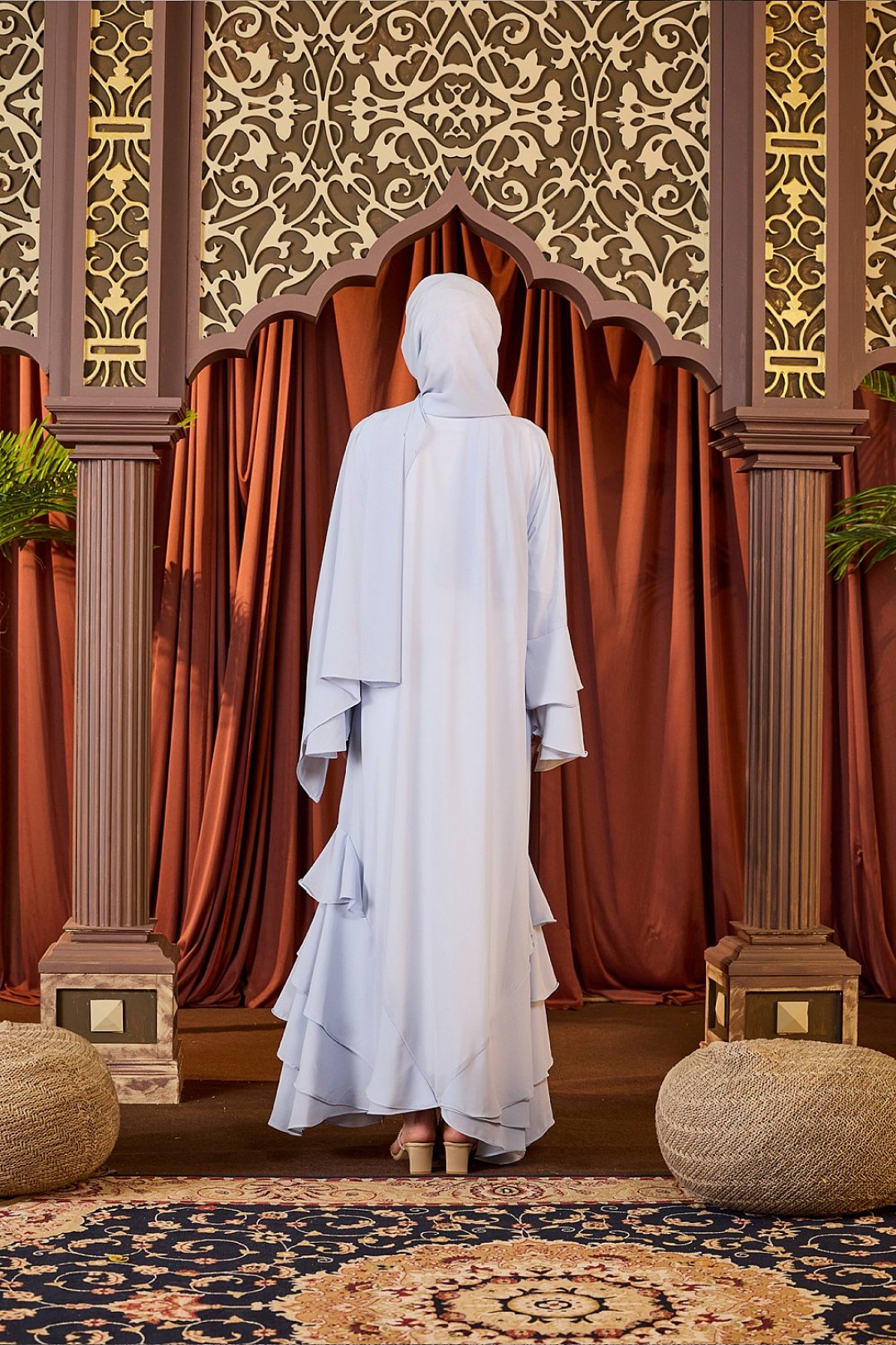 Sofeeya Abaya Cardigan in Baby Blue