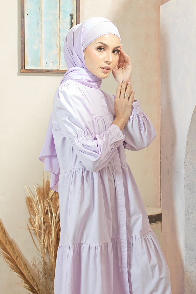 Asly Gathers Dress - Lilac