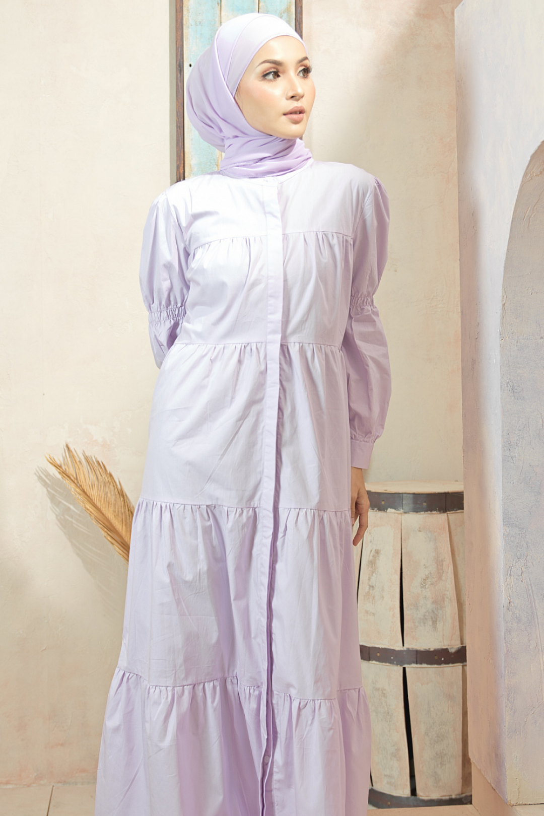 Asly Gathers Dress - Lilac