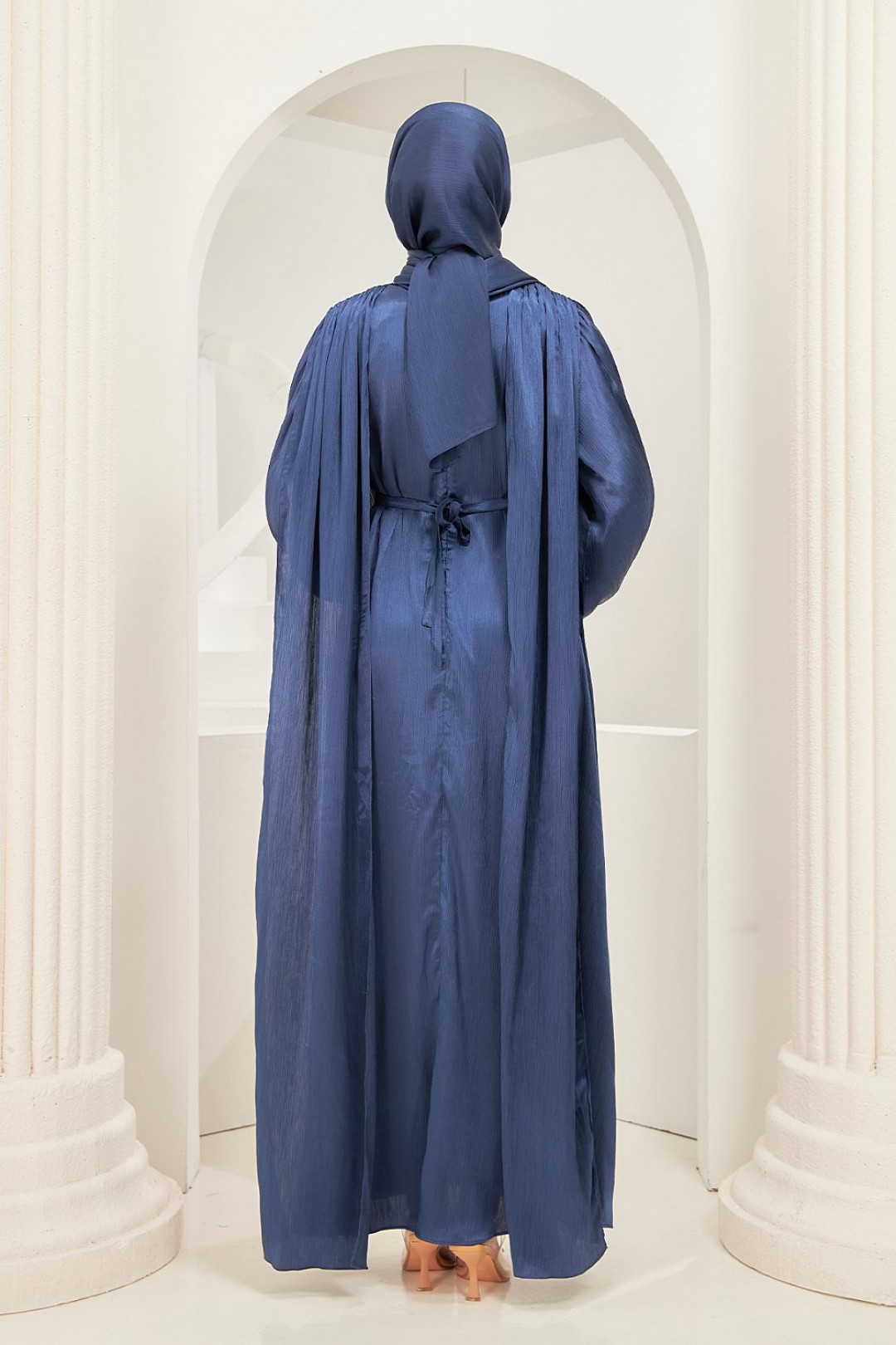 Ophelia Abaya Dress in Navy Blue