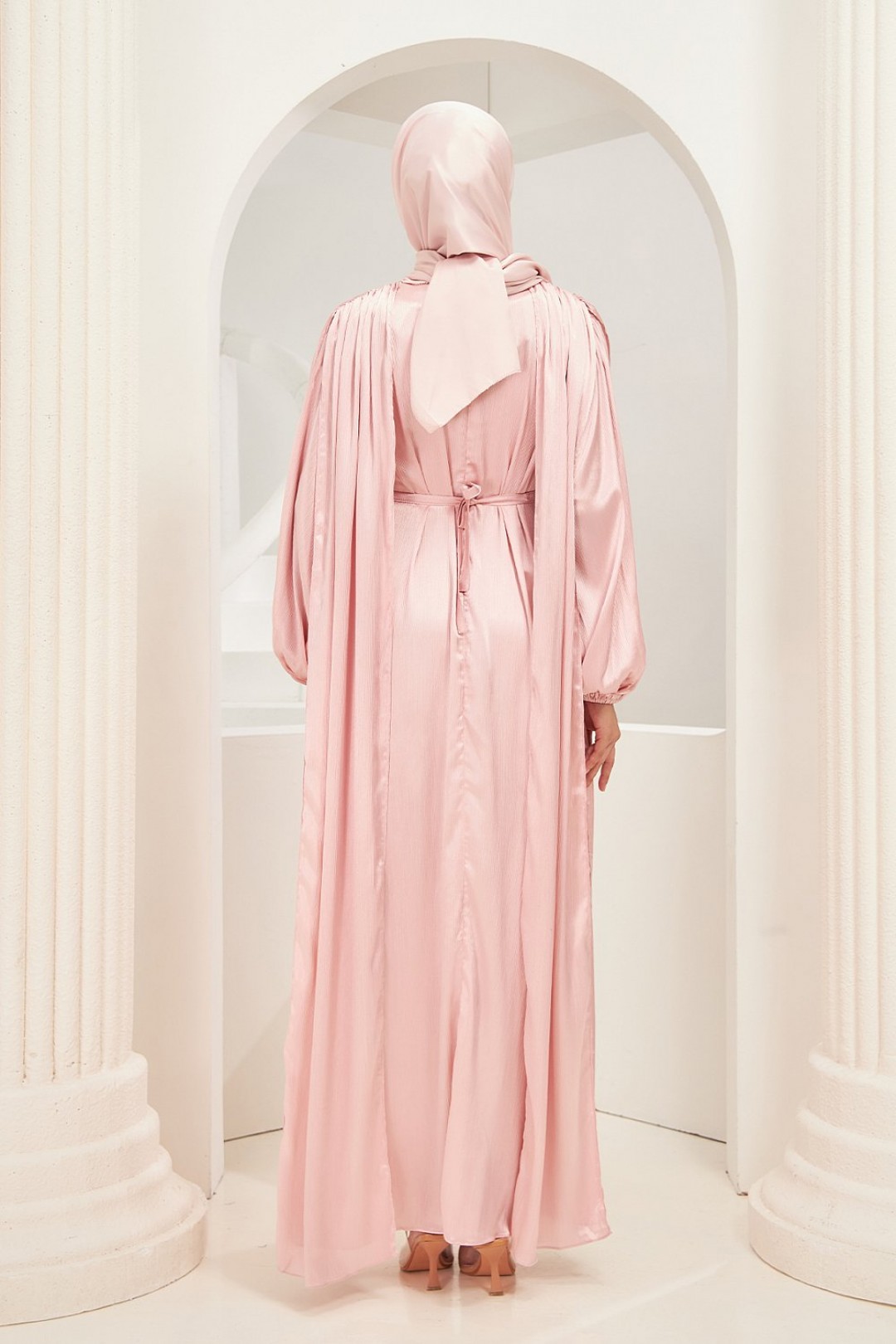 Ophelia Abaya Dress in Rose Pink
