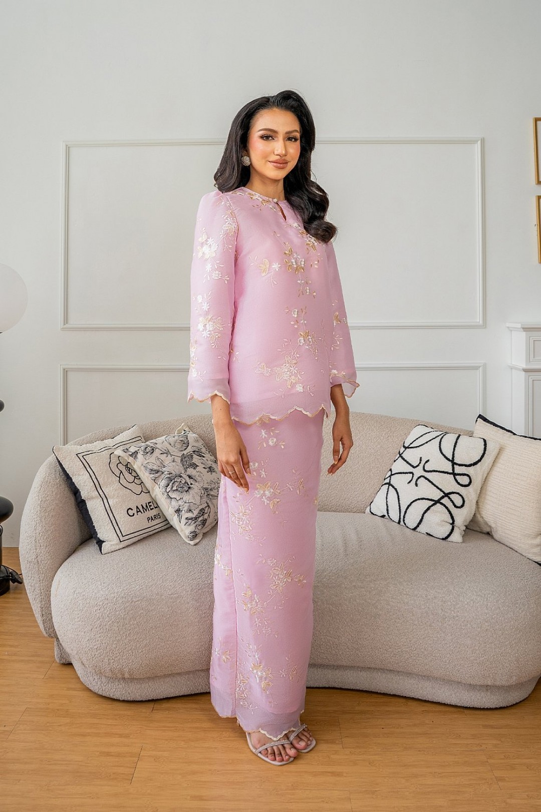 Ateera Mini Kurung in Pink
