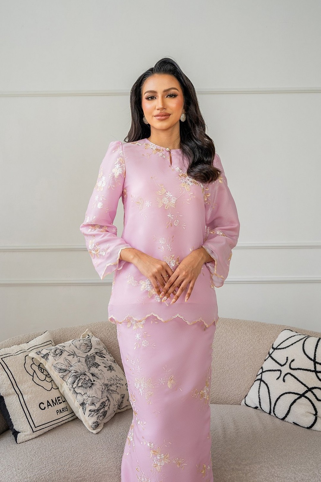 Ateera Mini Kurung in Pink