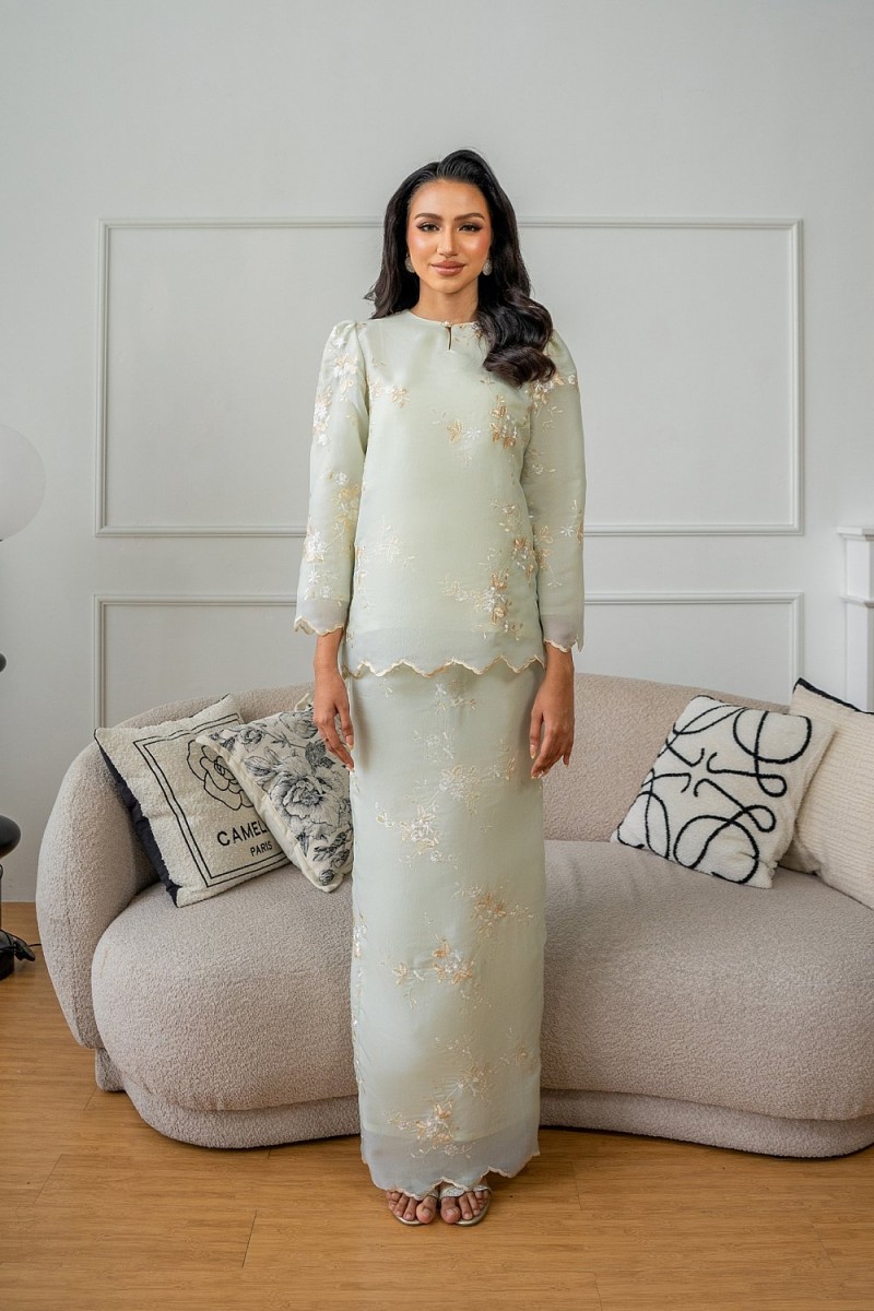 Ateera Mini Kurung in Sage Green