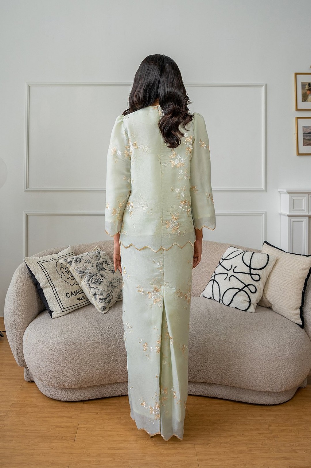 Ateera Mini Kurung in Sage Green